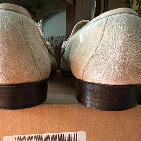 Vintage Gucci tan suede penny loafers womens size, Italy - Picture 7 of 8